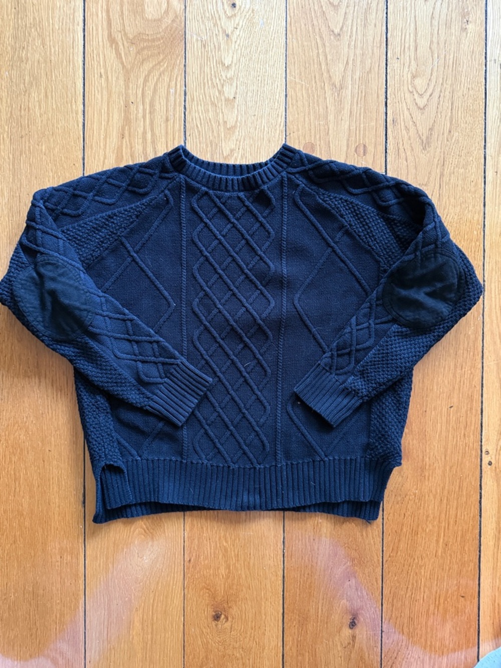 Rachel Zoe Black Cable Knit Sweater